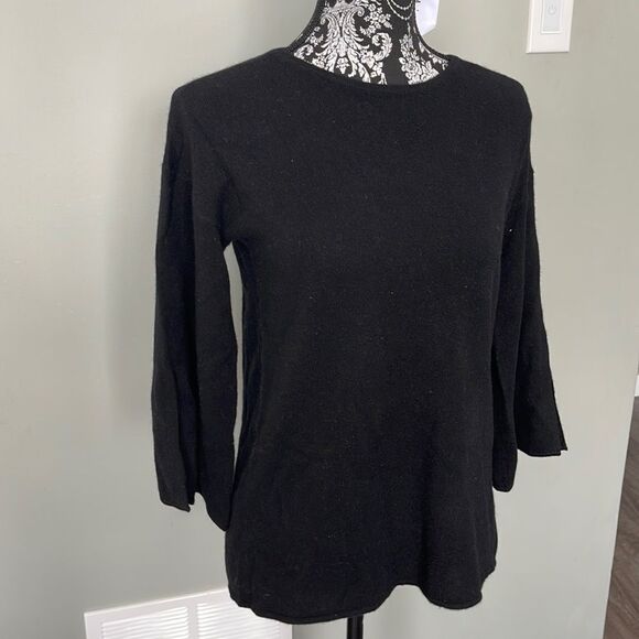 PLY Cashmere Black Sweater - Picture 1 of 3